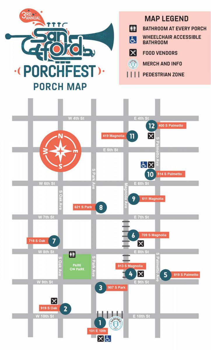 The 3rd Annual Sanford Porchfest Music Festival Is Upon Us Band Lineup