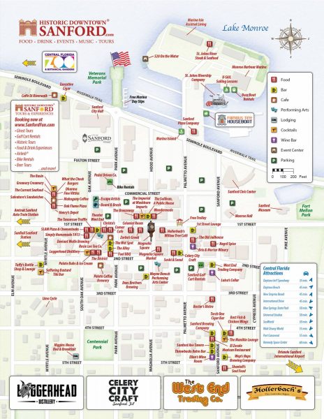 Map of Historic Downtown Sanford Florida